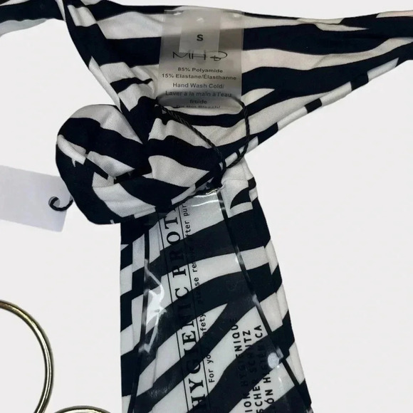 Monica Hansen Beachwear Size Small Wild Stripes Thong Bikini Bottom Zebra - Picture 9 of 10